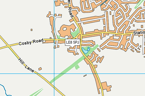 LE8 5PJ map - OS VectorMap District (Ordnance Survey)