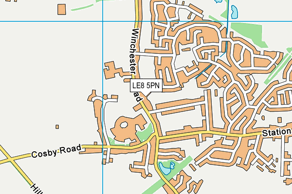 LE8 5PN map - OS VectorMap District (Ordnance Survey)