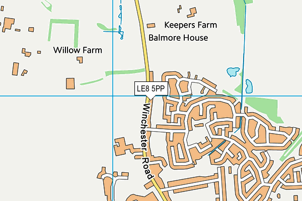 LE8 5PP map - OS VectorMap District (Ordnance Survey)
