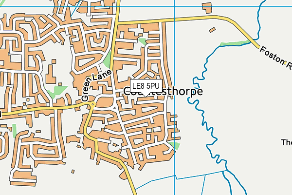 LE8 5PU map - OS VectorMap District (Ordnance Survey)