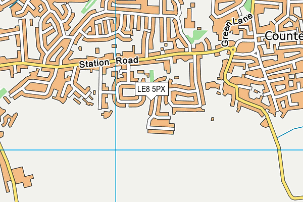 LE8 5PX map - OS VectorMap District (Ordnance Survey)