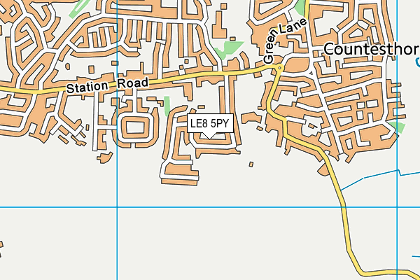 LE8 5PY map - OS VectorMap District (Ordnance Survey)