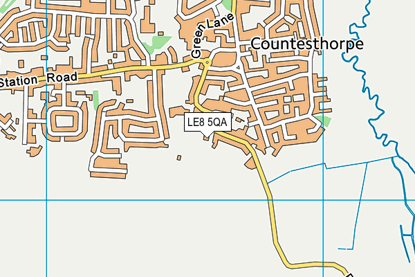LE8 5QA map - OS VectorMap District (Ordnance Survey)