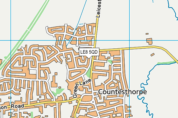 LE8 5QD map - OS VectorMap District (Ordnance Survey)