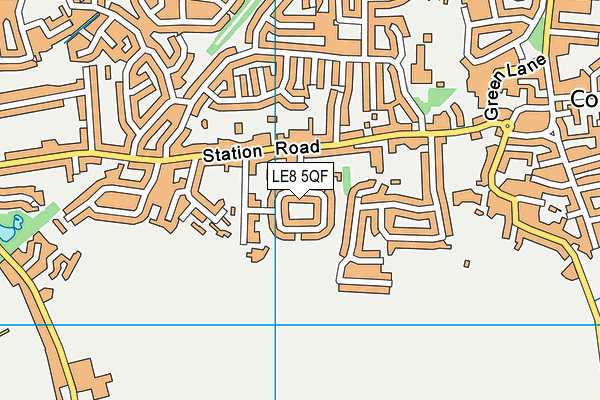 LE8 5QF map - OS VectorMap District (Ordnance Survey)