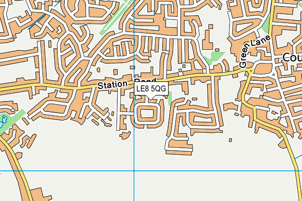 LE8 5QG map - OS VectorMap District (Ordnance Survey)