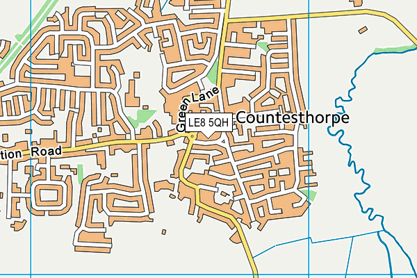 LE8 5QH map - OS VectorMap District (Ordnance Survey)