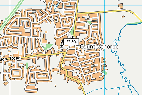 LE8 5QJ map - OS VectorMap District (Ordnance Survey)