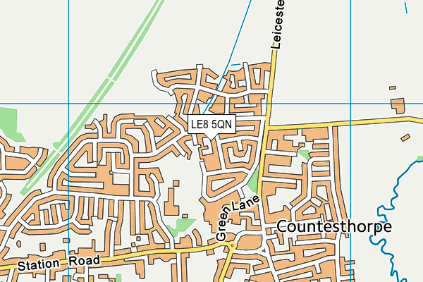 LE8 5QN map - OS VectorMap District (Ordnance Survey)