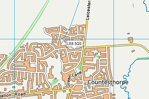 LE8 5QS map - OS VectorMap District (Ordnance Survey)