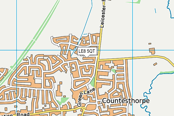 LE8 5QT map - OS VectorMap District (Ordnance Survey)