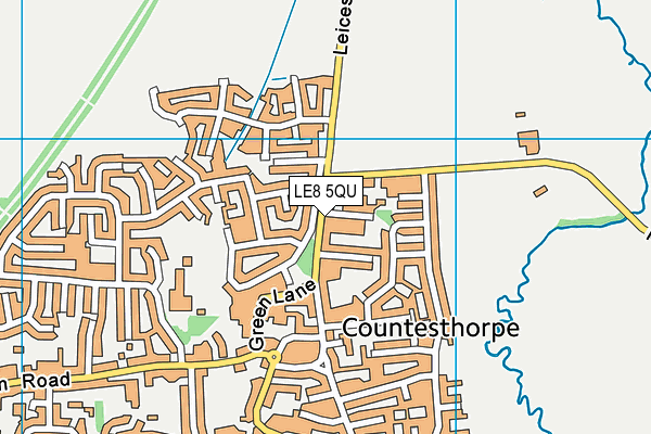 LE8 5QU map - OS VectorMap District (Ordnance Survey)