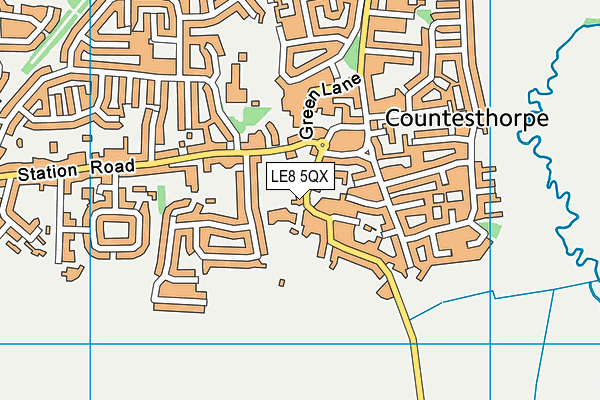 LE8 5QX map - OS VectorMap District (Ordnance Survey)