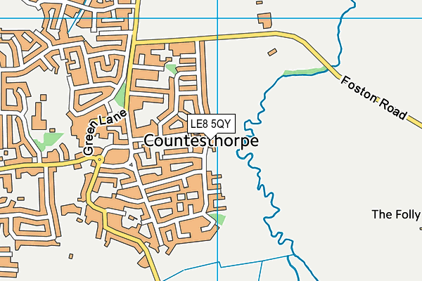 LE8 5QY map - OS VectorMap District (Ordnance Survey)