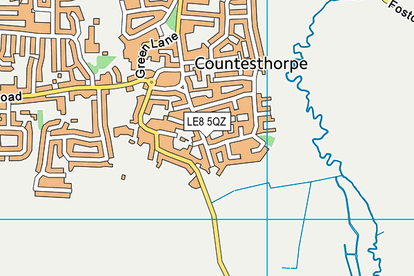LE8 5QZ map - OS VectorMap District (Ordnance Survey)