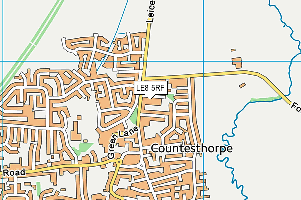 LE8 5RF map - OS VectorMap District (Ordnance Survey)