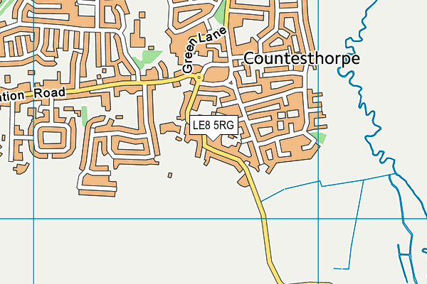 LE8 5RG map - OS VectorMap District (Ordnance Survey)