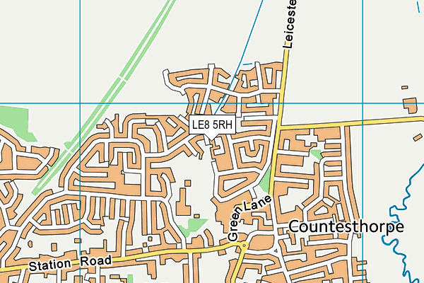 LE8 5RH map - OS VectorMap District (Ordnance Survey)