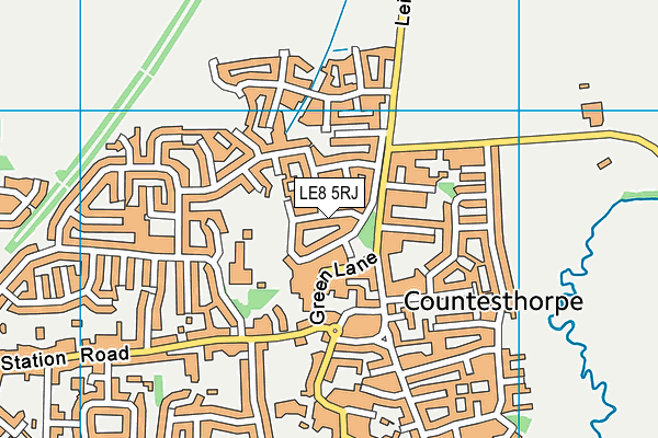 LE8 5RJ map - OS VectorMap District (Ordnance Survey)
