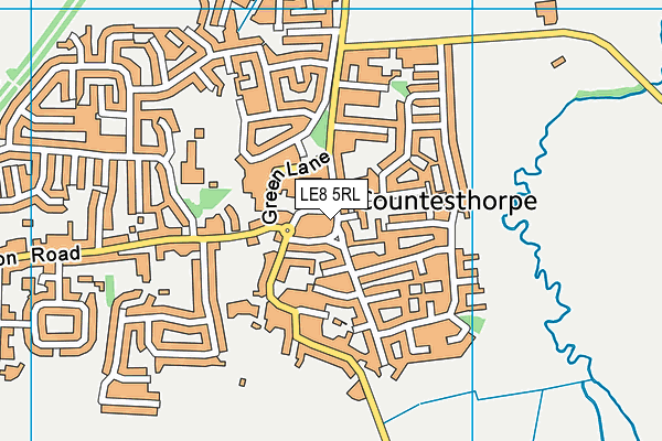 LE8 5RL map - OS VectorMap District (Ordnance Survey)