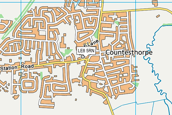 LE8 5RN map - OS VectorMap District (Ordnance Survey)