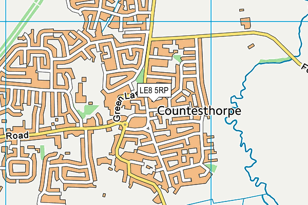 LE8 5RP map - OS VectorMap District (Ordnance Survey)