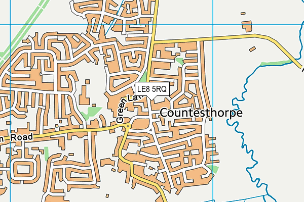 LE8 5RQ map - OS VectorMap District (Ordnance Survey)