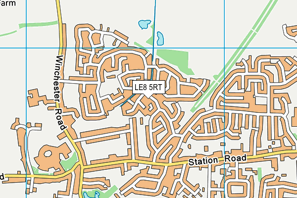 LE8 5RT map - OS VectorMap District (Ordnance Survey)