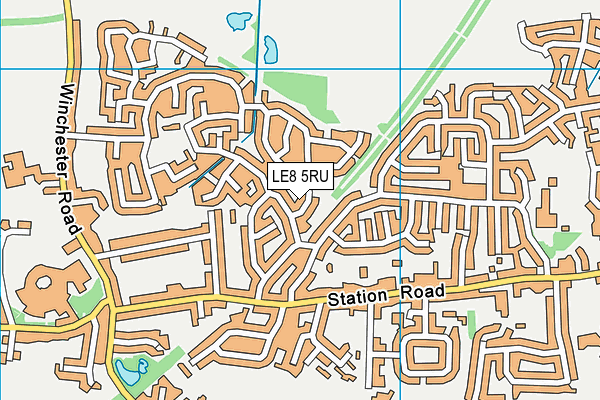 LE8 5RU map - OS VectorMap District (Ordnance Survey)