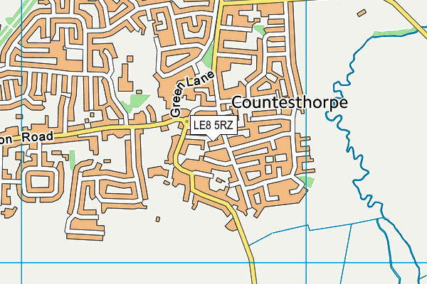 LE8 5RZ map - OS VectorMap District (Ordnance Survey)