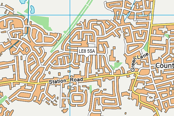 LE8 5SA map - OS VectorMap District (Ordnance Survey)