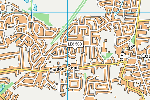 LE8 5SD map - OS VectorMap District (Ordnance Survey)