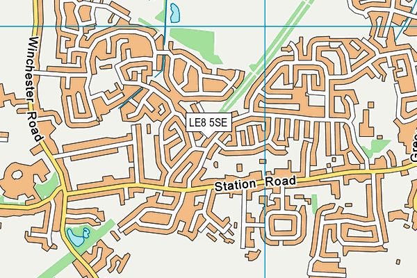 LE8 5SE map - OS VectorMap District (Ordnance Survey)