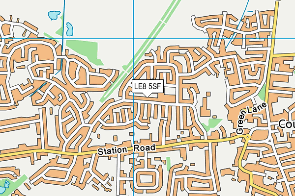 LE8 5SF map - OS VectorMap District (Ordnance Survey)
