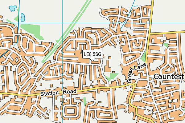 LE8 5SG map - OS VectorMap District (Ordnance Survey)