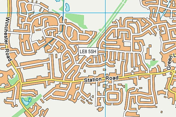 LE8 5SH map - OS VectorMap District (Ordnance Survey)