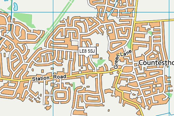 LE8 5SJ map - OS VectorMap District (Ordnance Survey)