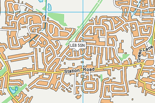 LE8 5SN map - OS VectorMap District (Ordnance Survey)