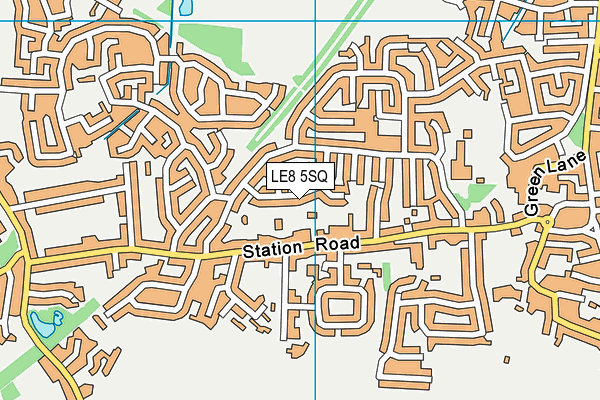 LE8 5SQ map - OS VectorMap District (Ordnance Survey)