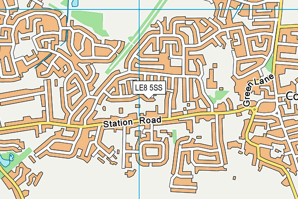 LE8 5SS map - OS VectorMap District (Ordnance Survey)