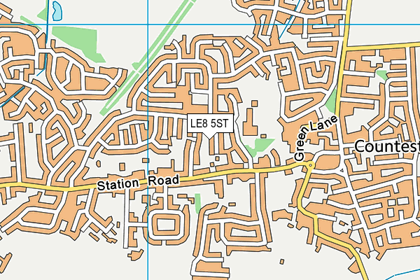 LE8 5ST map - OS VectorMap District (Ordnance Survey)