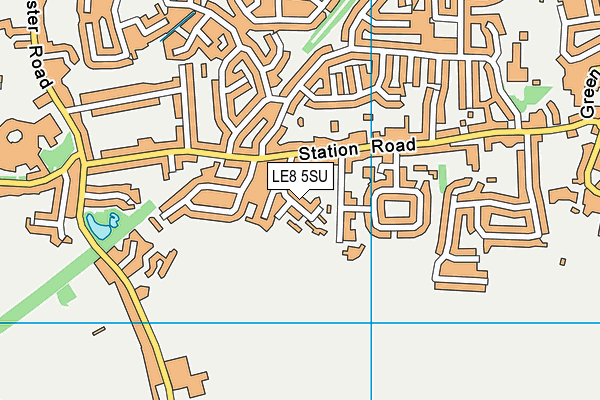 LE8 5SU map - OS VectorMap District (Ordnance Survey)
