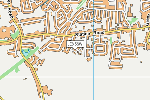 LE8 5SW map - OS VectorMap District (Ordnance Survey)