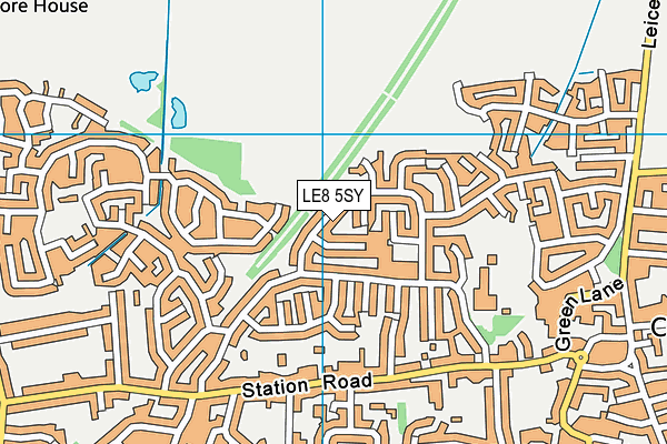 LE8 5SY map - OS VectorMap District (Ordnance Survey)