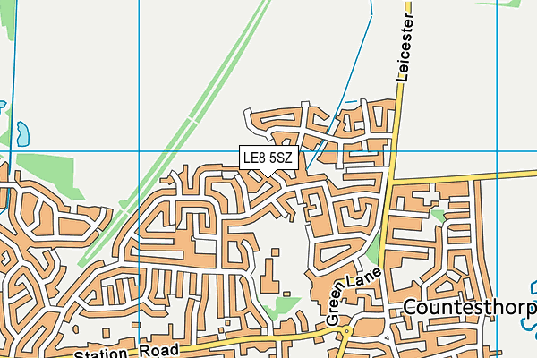 LE8 5SZ map - OS VectorMap District (Ordnance Survey)