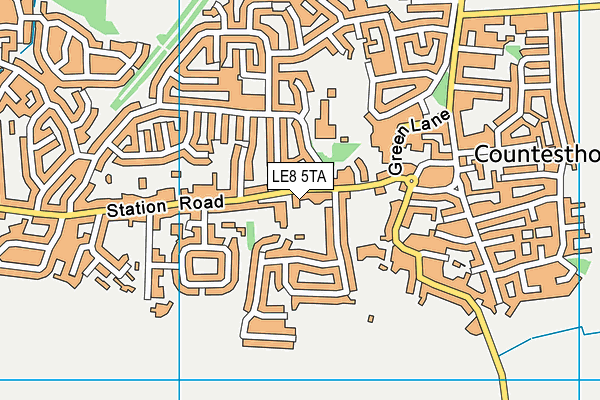 LE8 5TA map - OS VectorMap District (Ordnance Survey)