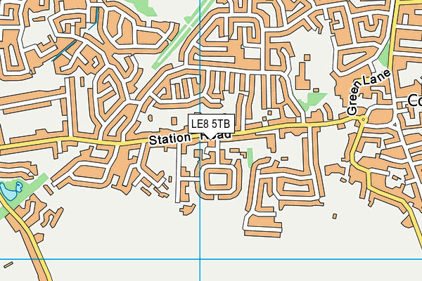 LE8 5TB map - OS VectorMap District (Ordnance Survey)