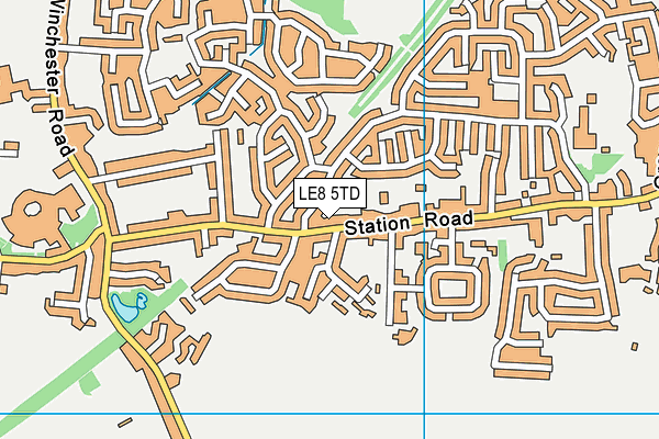 LE8 5TD map - OS VectorMap District (Ordnance Survey)