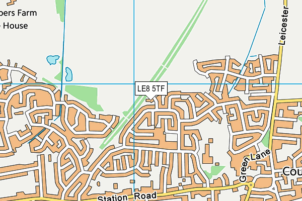 LE8 5TF map - OS VectorMap District (Ordnance Survey)