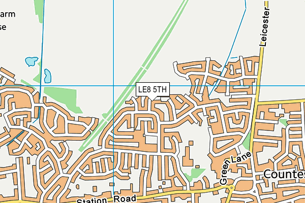 LE8 5TH map - OS VectorMap District (Ordnance Survey)